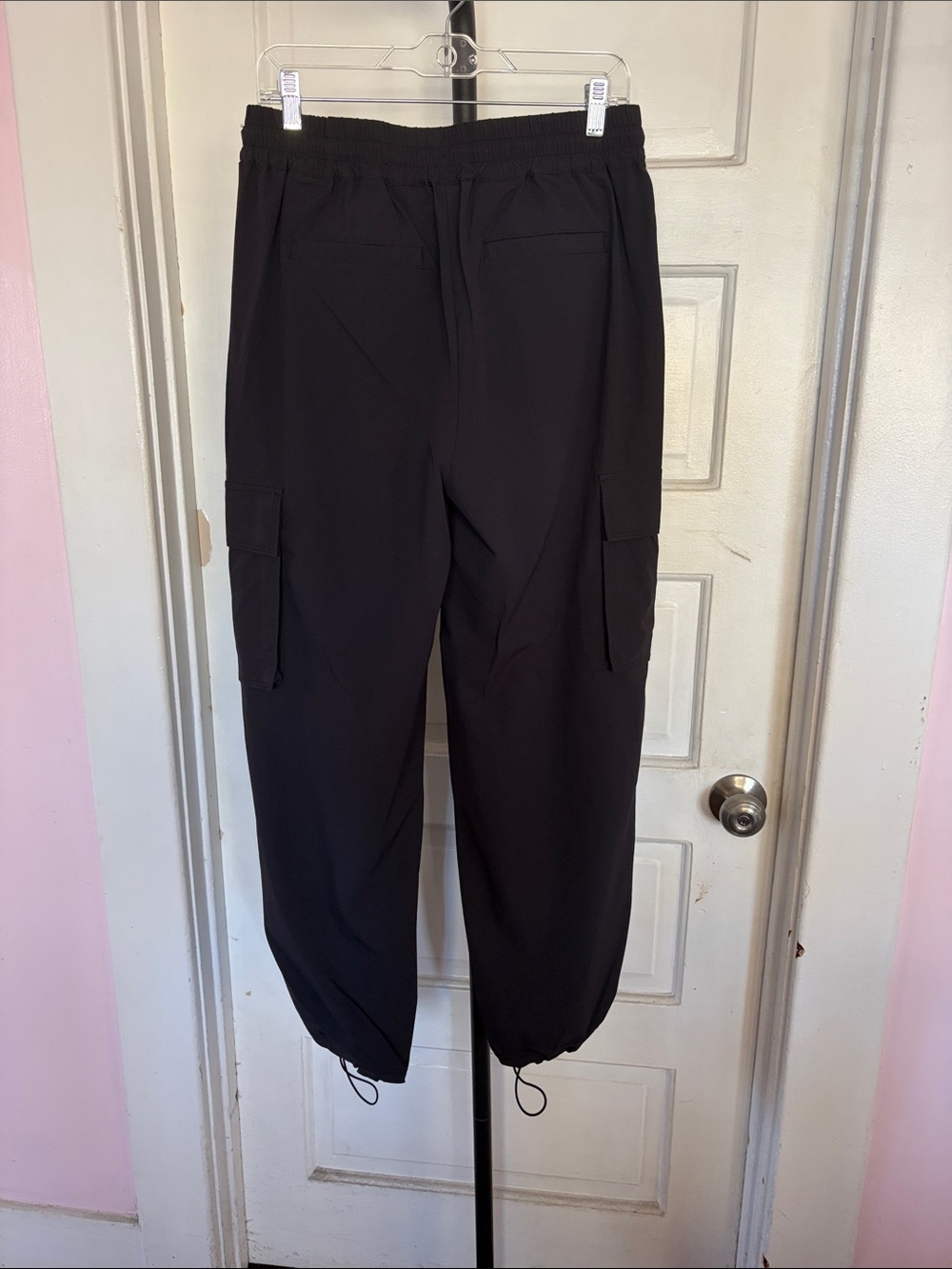 Fabletics Black Cargo Track Joggers - Picture 5 of 6